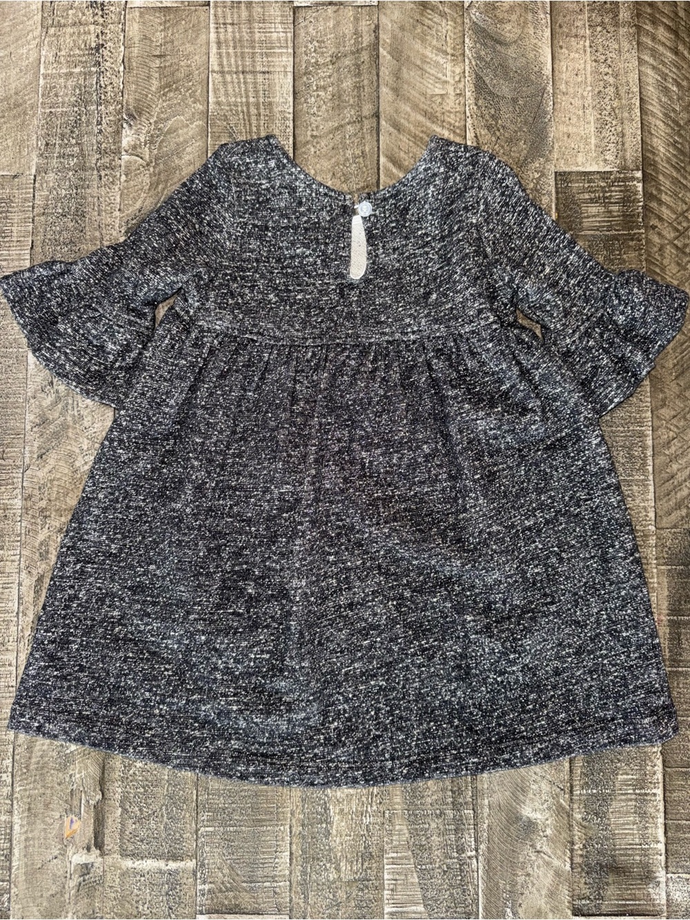 Girls' Sparkle Knit Formal Dress - charcoal gray - Picture 2 of 2